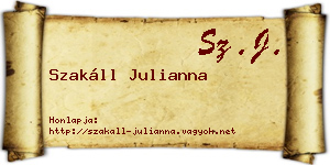 Szakáll Julianna névjegykártya